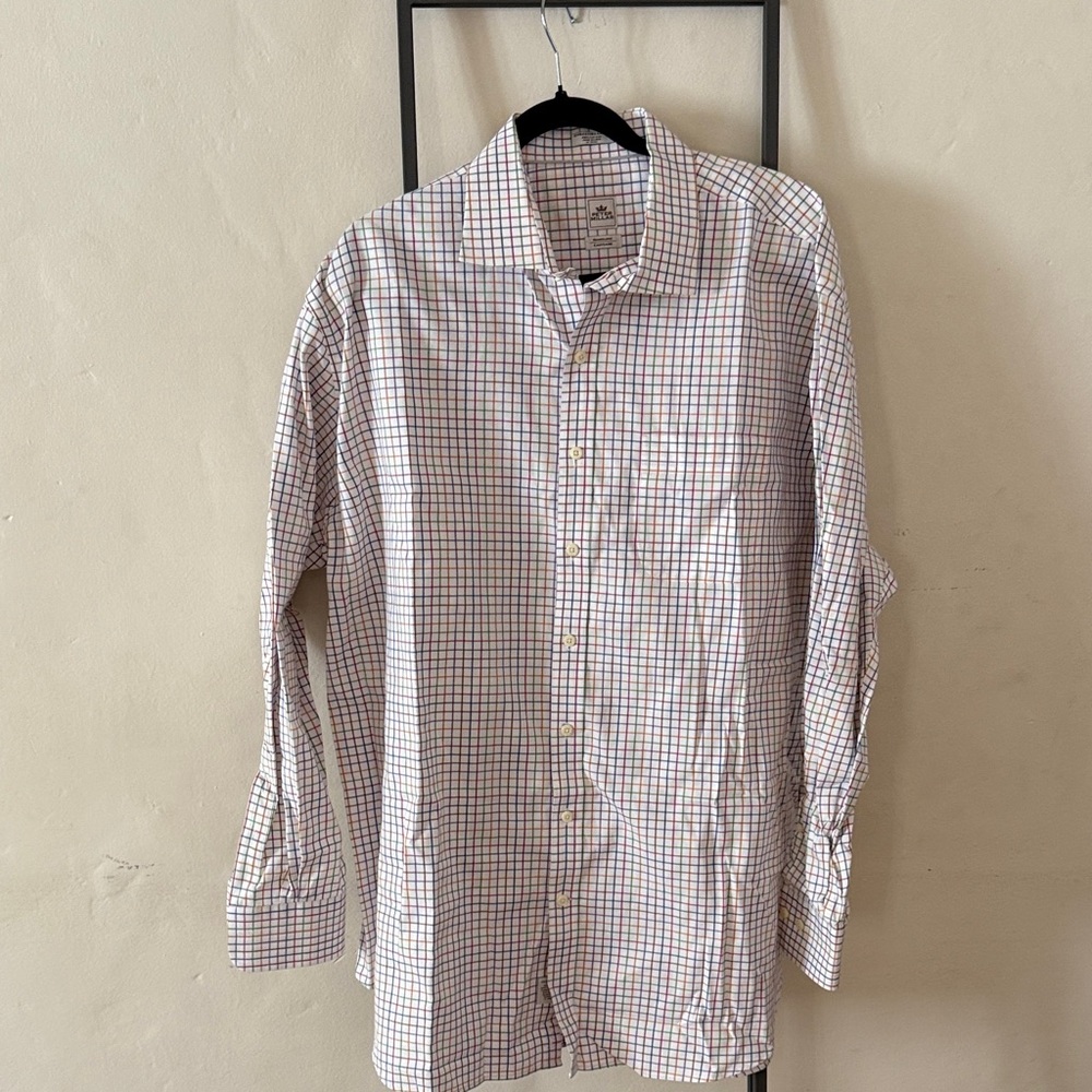 Peter Millar Men's Multicolor Checkered Shirt